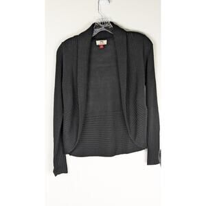 Lei Vtge shrug juniors S black bust32-34" CB 21" sleeves 20 rolled" not 23" VGUC